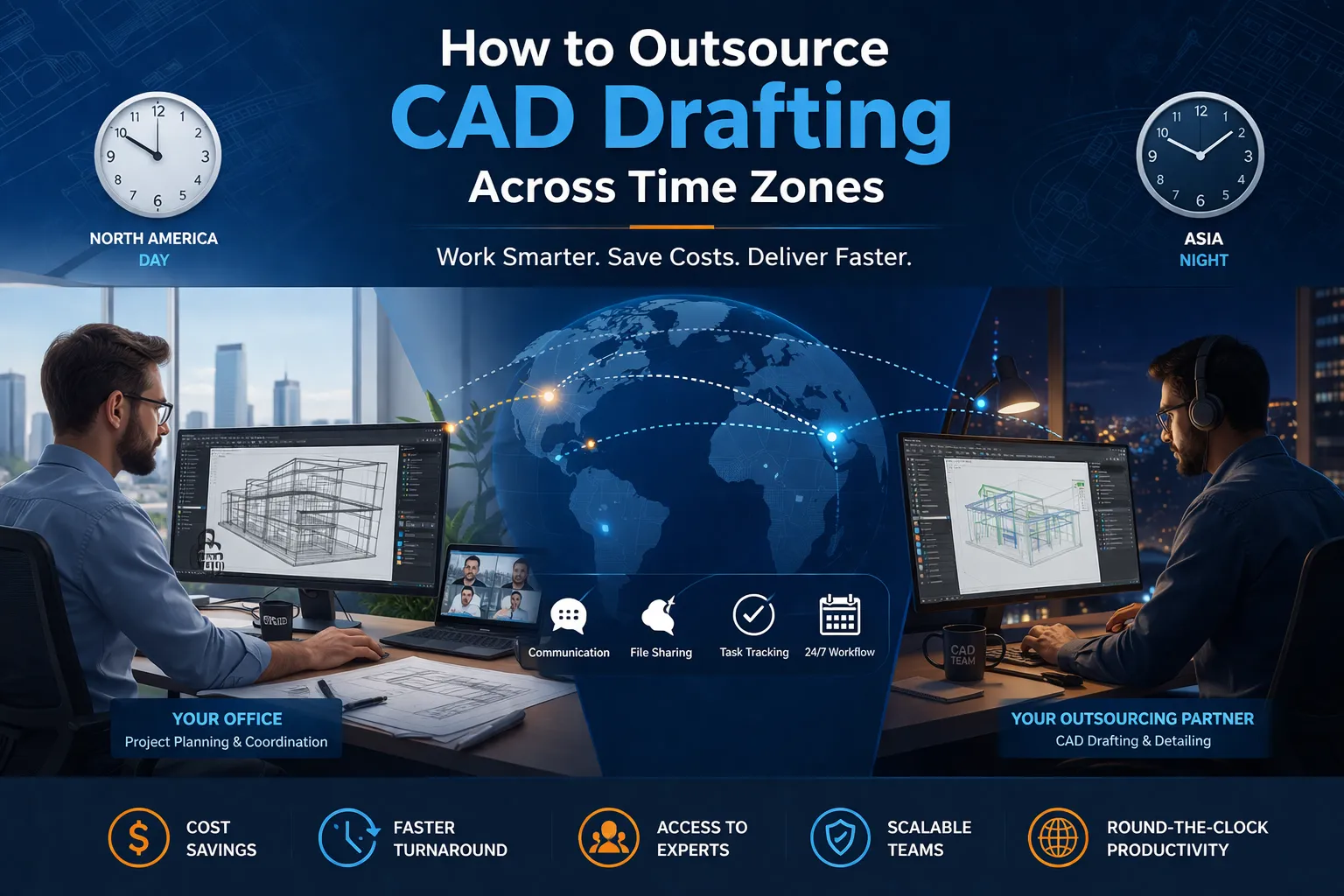 How to Outsource CAD Drafting Across Time Zones!