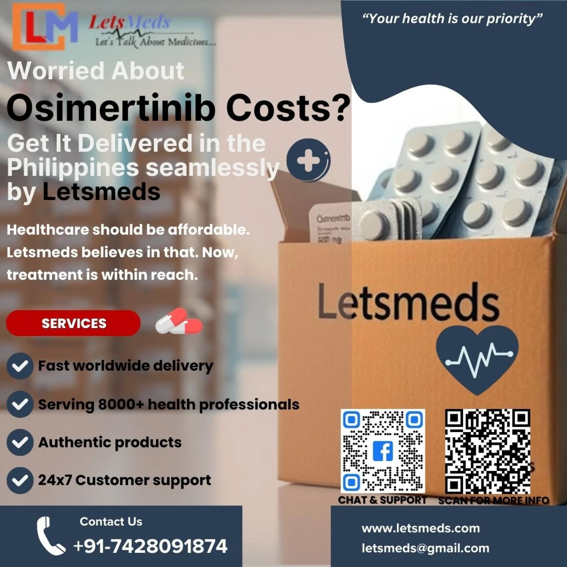 Get Osimertinib 80 mg at Wholesale Price on your doorstep by Letsmeds