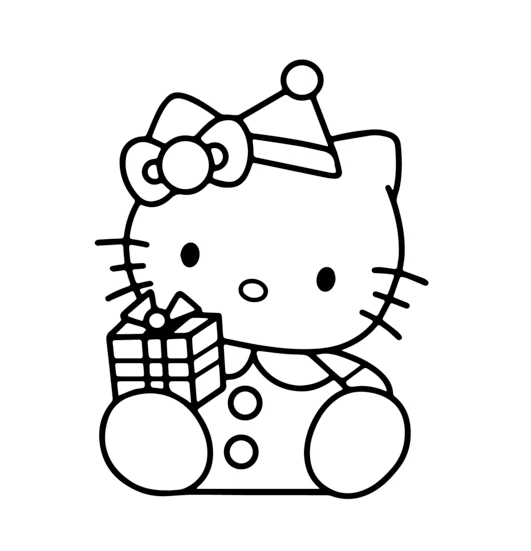 Hello Kitty Coloring Pages Printable PDF Free – Coloringonlinefree.com
