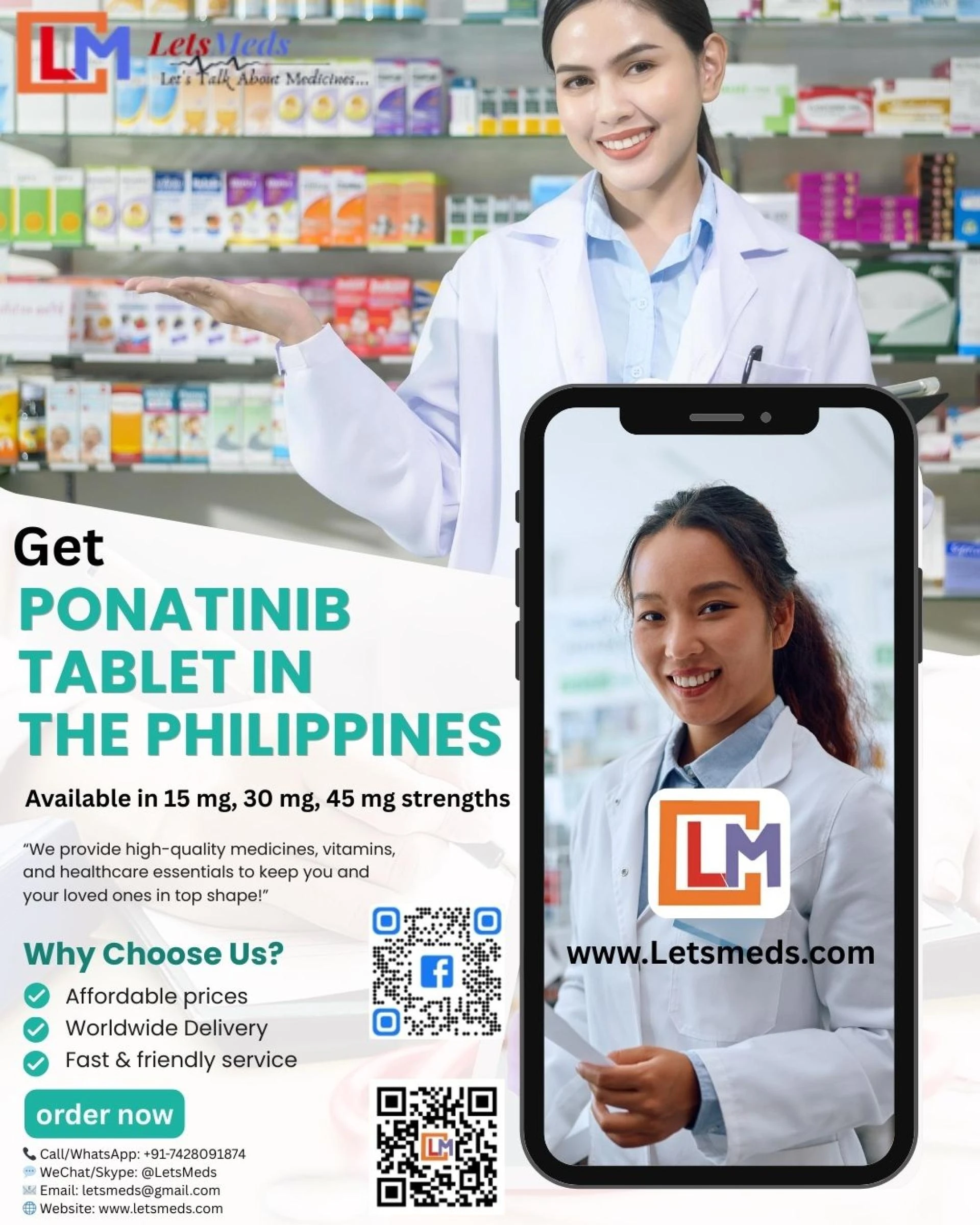 Generic Ponatinib 45 mg Price In Metro Manila, Philippines