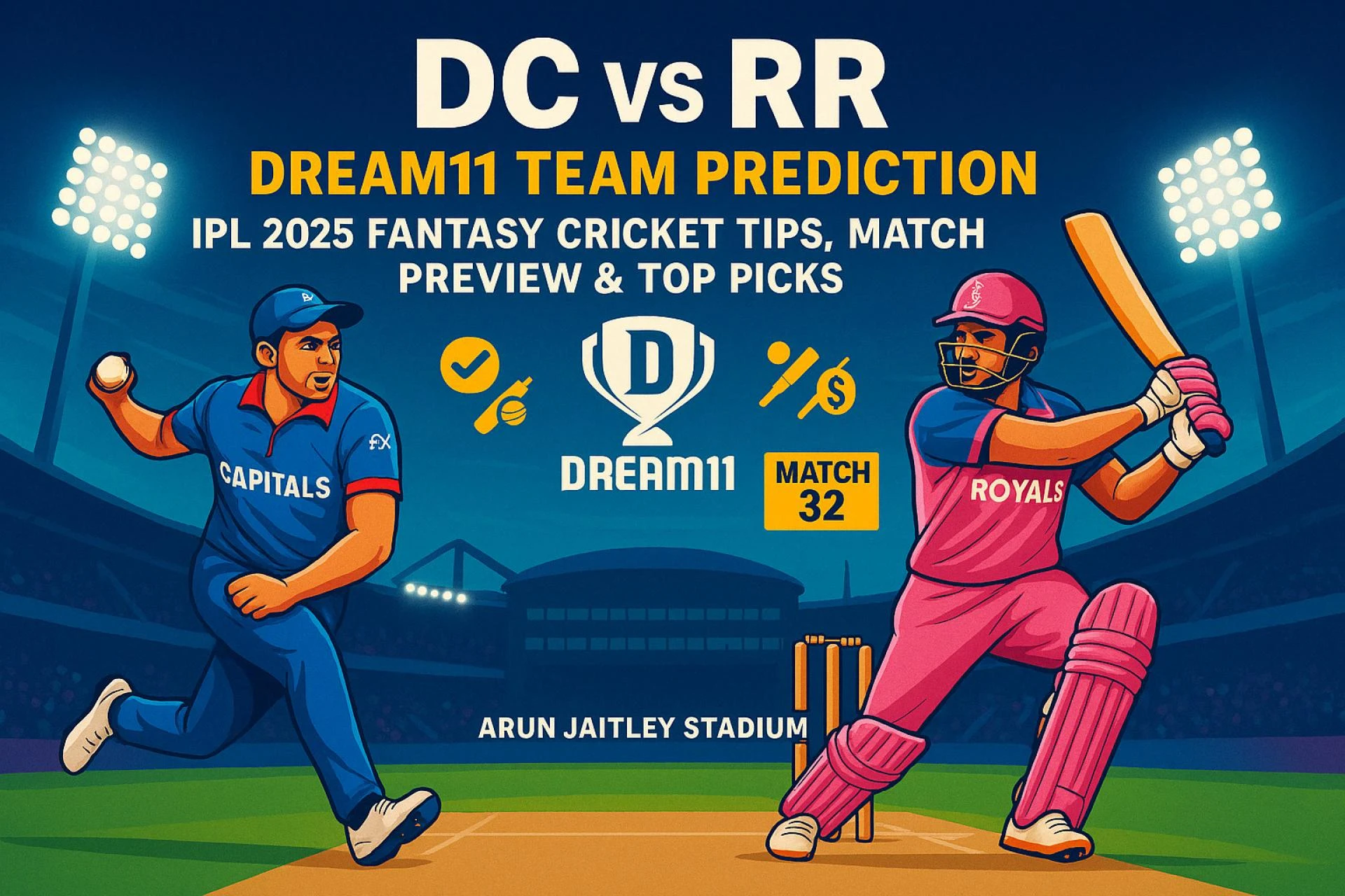 DC vs RR Dream11 Team Prediction: IPL 2025 Fantasy Cricket Tips, Match Preview & Top Picks