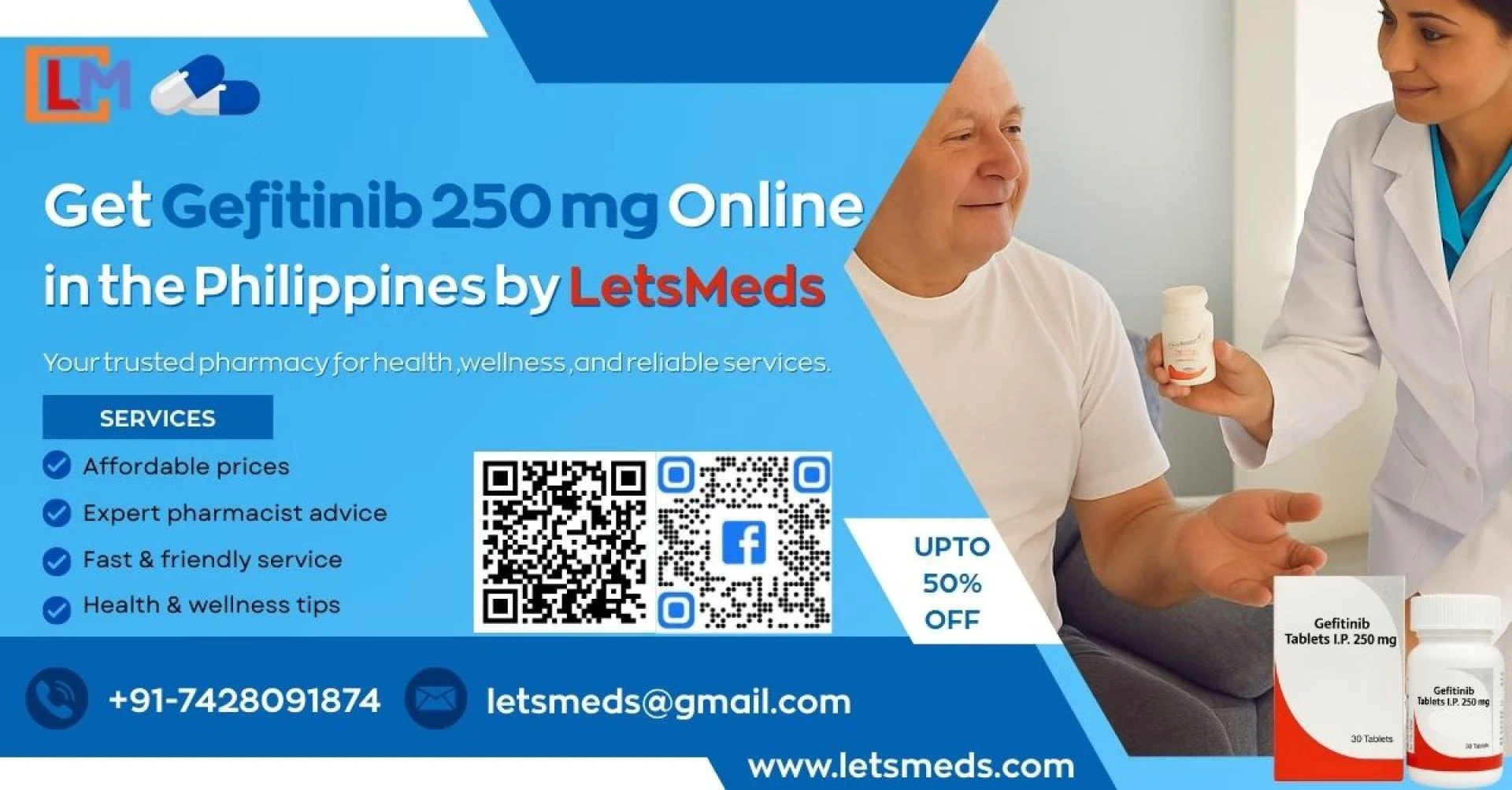 Get Gefitinib 250 mg Online in the Philippines by LetsMeds