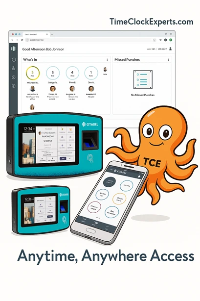 Citadel Time Clock Mastery: Clocktopus Shows Small Businesses to Aviation How to Tame Every Minute
