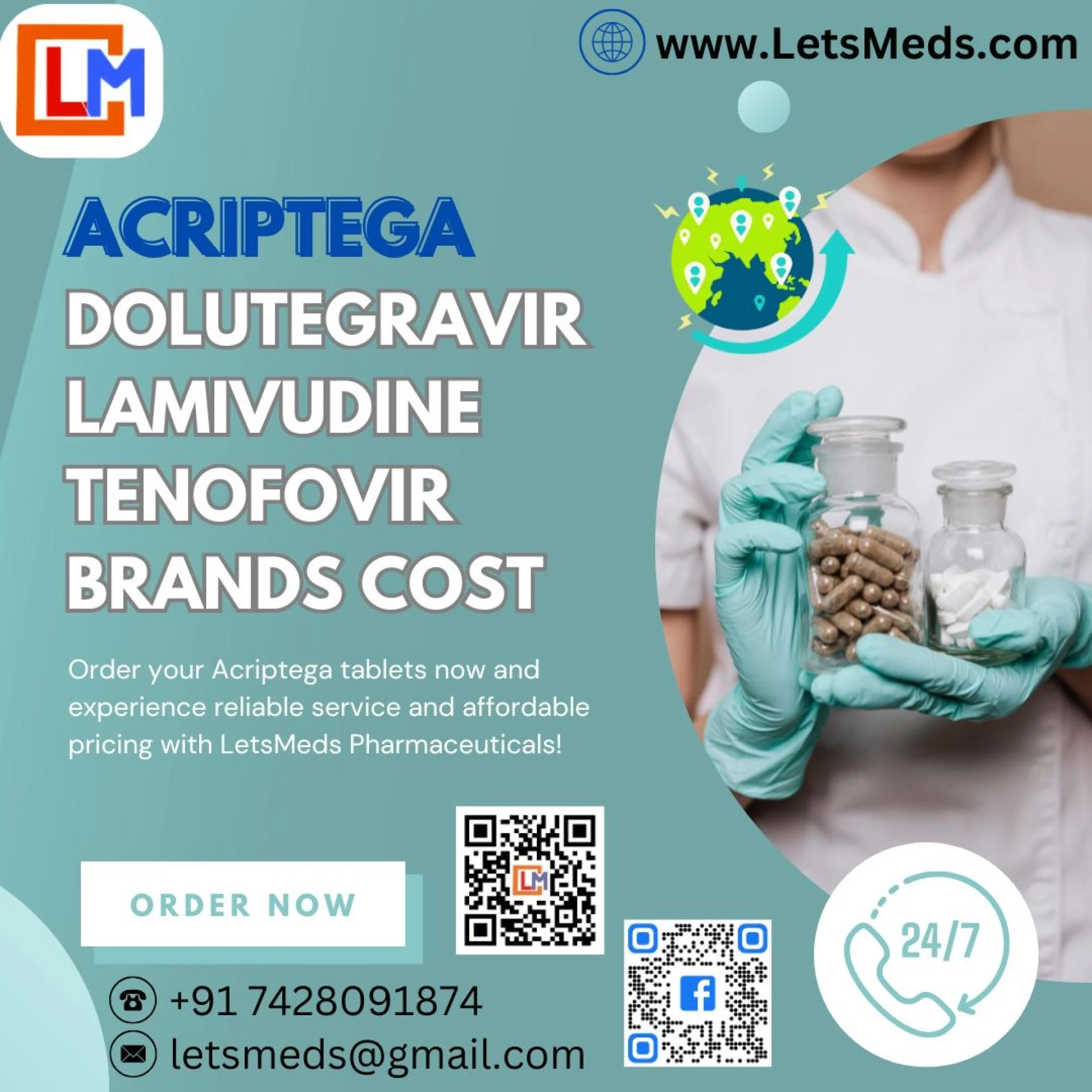 Buy HIV Medication Acriptega Tablet Online Delivered In The Philippines Or Worldwide
