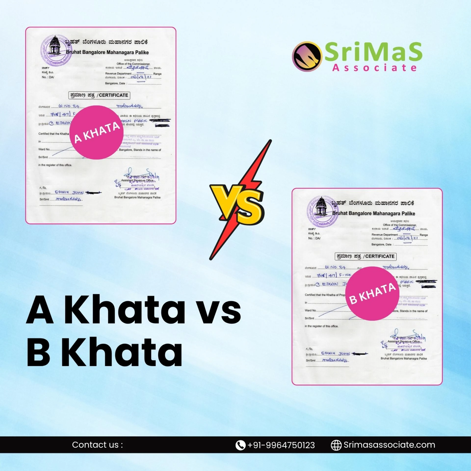 What Is the Difference Between A Khata and B Khata Properties