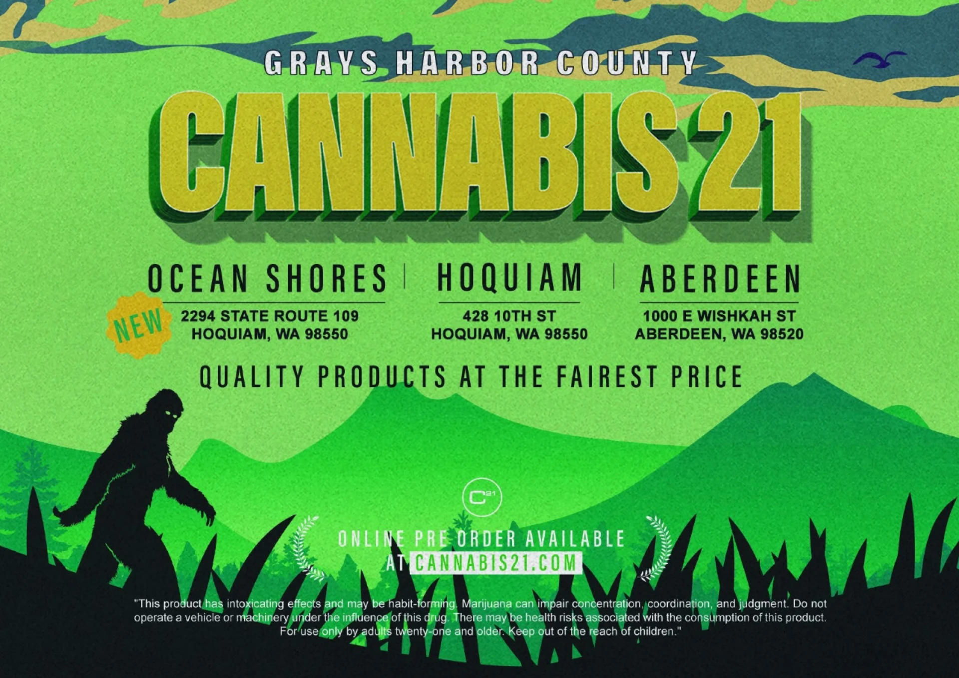Cannabis 21 Aberdeen Dispensary – Premier Cannabis Store in Washington