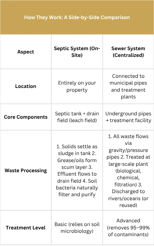 SEPTIC SYSTEM VS. SEWER SYSTEM: KEY DIFFERENCES EXPLAINED