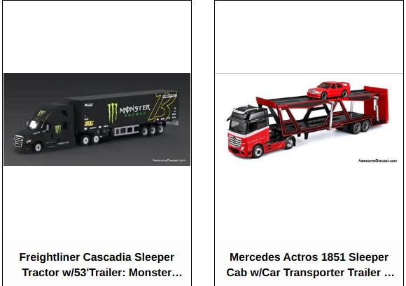 Premium Diecast Truck and Trailer Sets Crafted for Collectors Seeking Authentic Transport Replicas