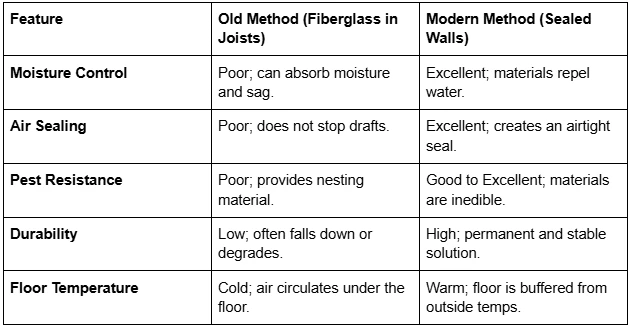 The Main Benefits of Modern Crawl Space Insulation Materials