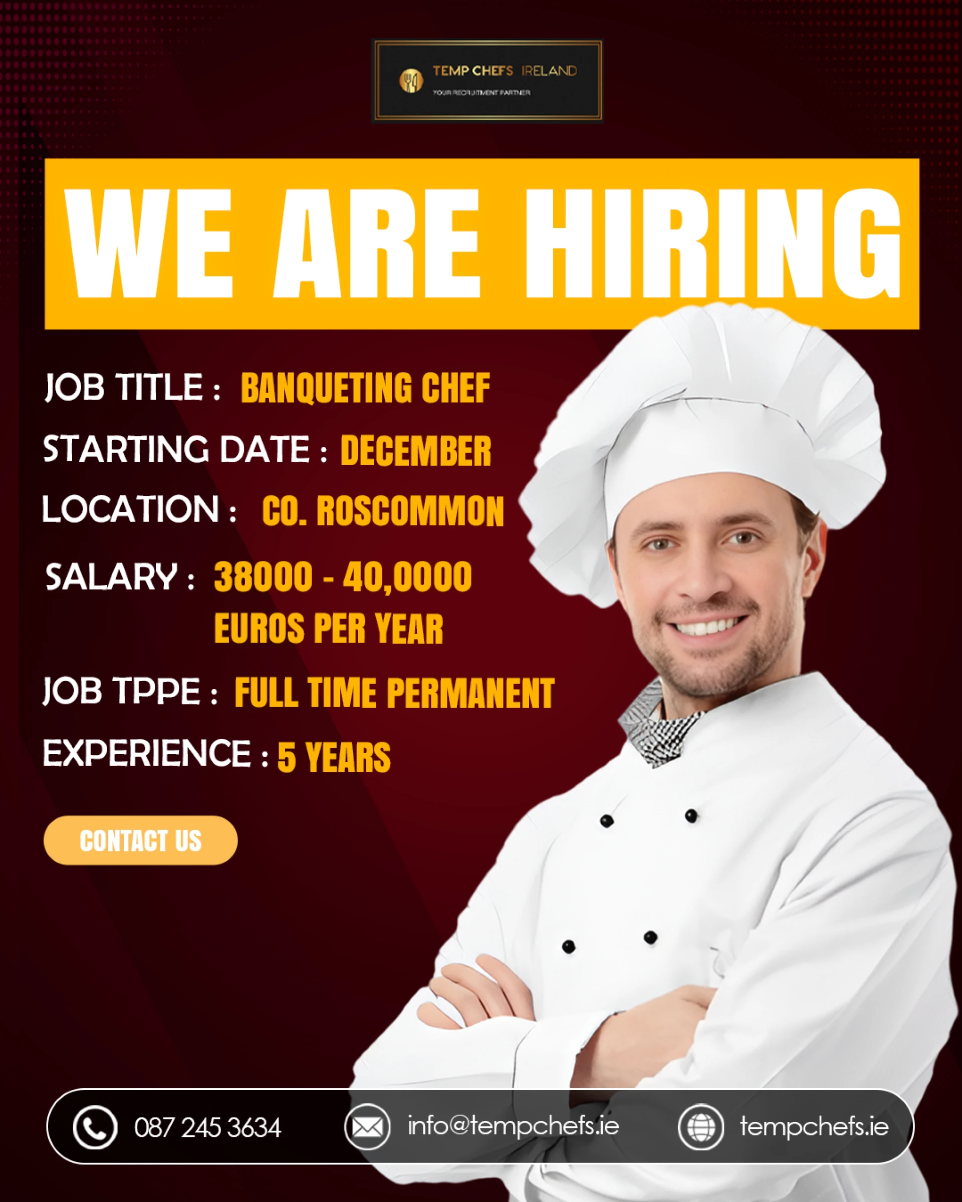 Relief Chef Galway – Supporting Galway’s Hospitality Scene with Skill and Flexibility