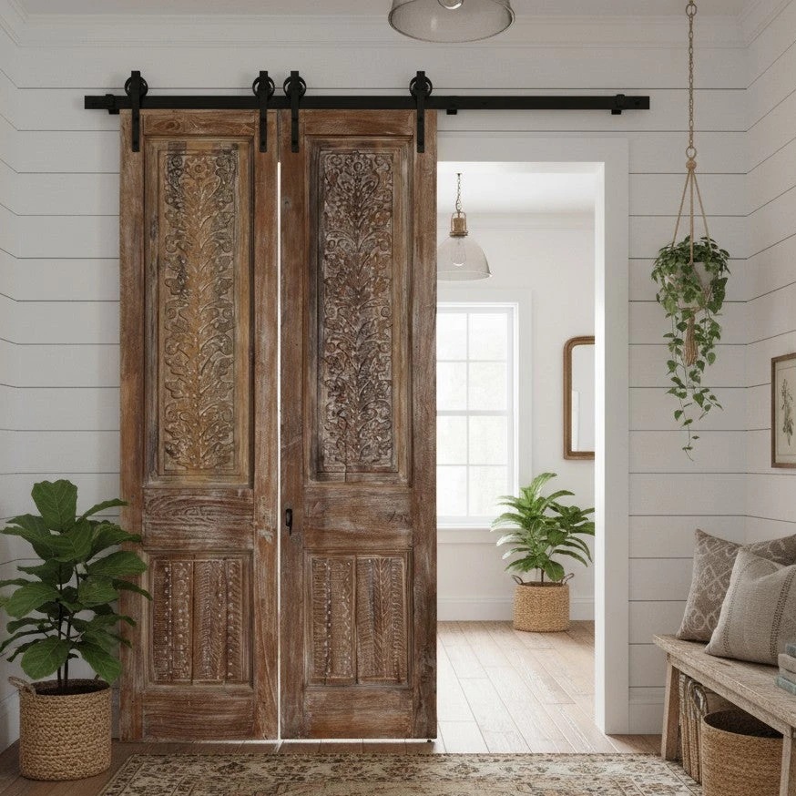The Art of First Impressions: Carved Solid Wood Entry Doors in Luxury Design