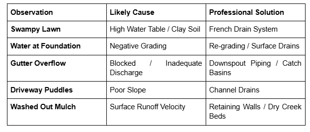 Signs You Need Professional Drainage Services