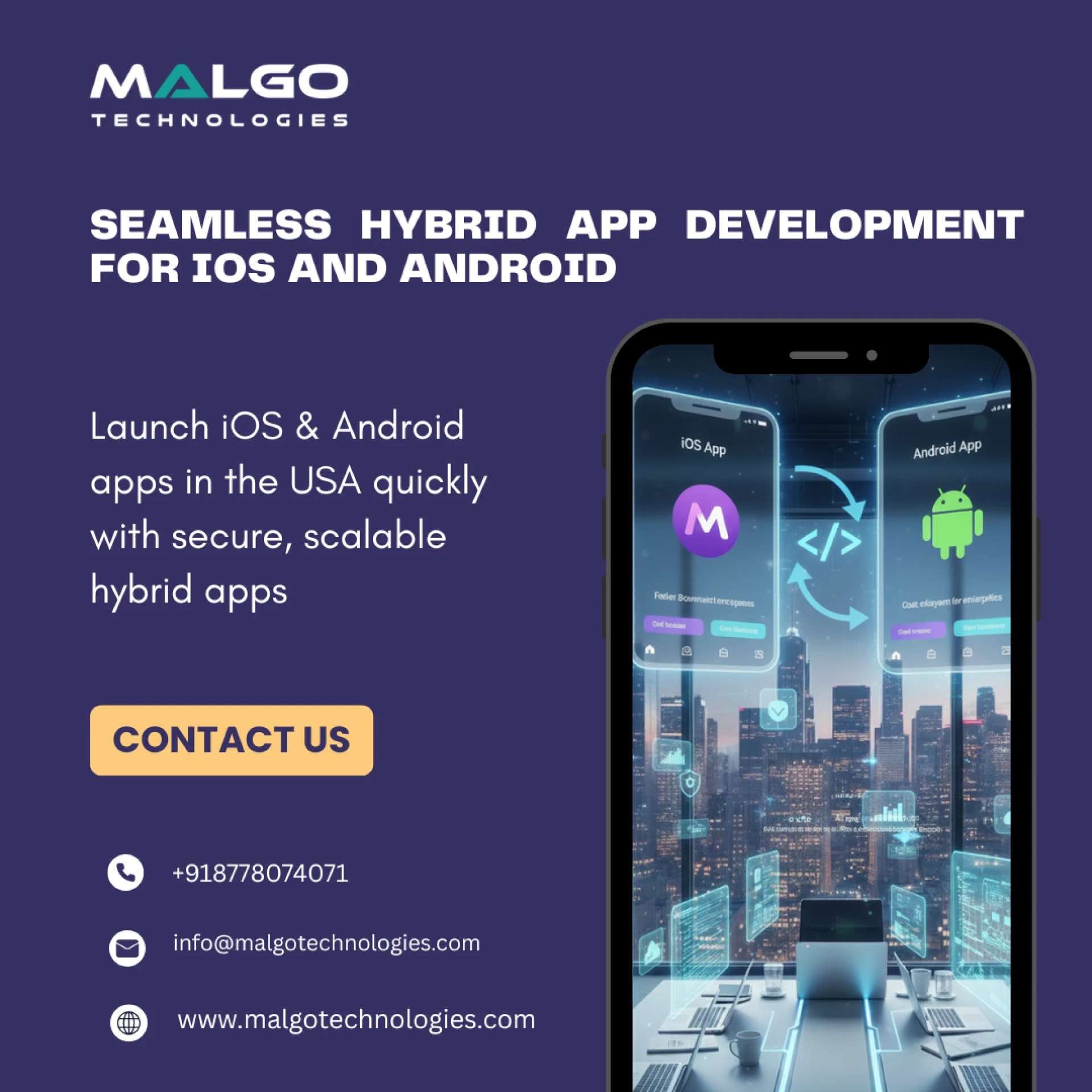 Affordable Hybrid App Development Services in USA for Startups & Enterprises  